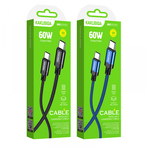 Cablul inteligent de date,material, Kakusiga KSC - 970, Type-C la Type-C,60W, 1M [2]