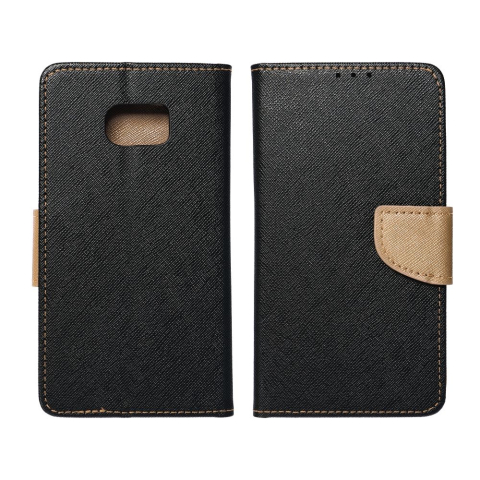Husă Fancy Book pentru Samsung Galaxy A16 – Protecție Completă, Închidere Magnetică, Negru / Auriu [3]
