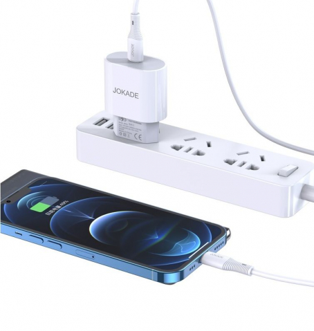 Incarcator de retea Jokade JB009 Type-C universal cu incarcare rapida PD25W, Alb, Blister [6]