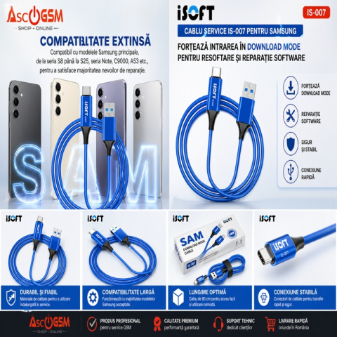ISOFT IS-007 Cablu Service Samsung Download Mode – Forțare Download Mode pentru Reparație Software [4]