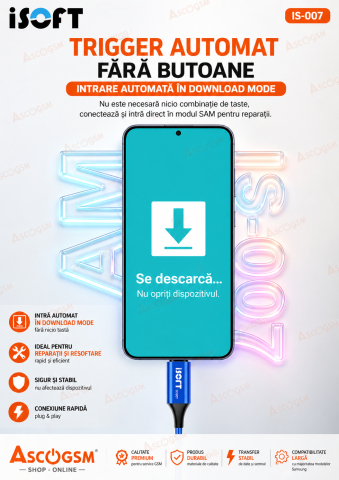 ISOFT IS-007 Cablu Service Samsung Download Mode – Forțare Download Mode pentru Reparație Software [2]