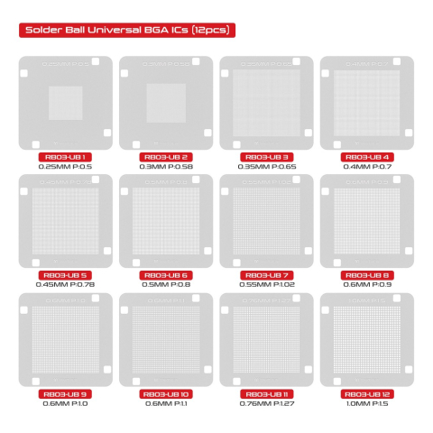 Martview RB-03 – Suport universal BGA reballing cu poziționare automată (Holder & Template) [10]