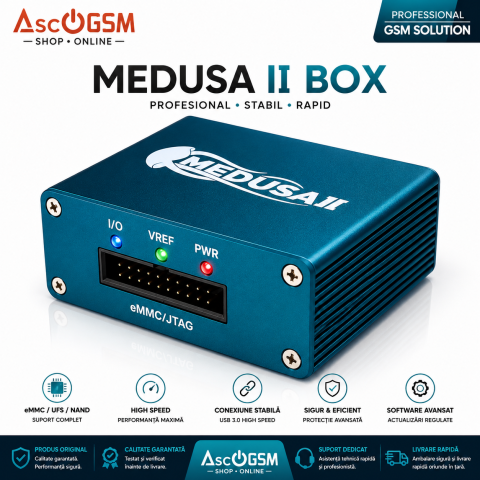 Interfete (Box)  / Dongle - Medusa II Box (Basic Set) – Programator Profesional eMMC, UFS și NAND pentru Service GSM și Recuperare Date
