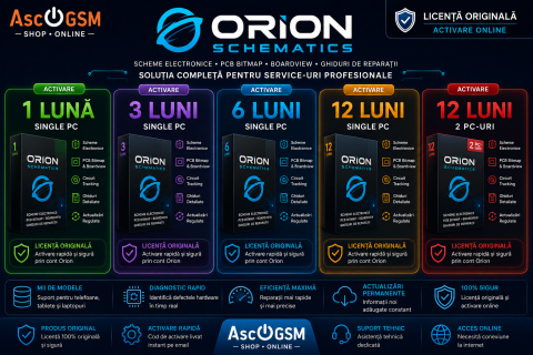 Orion Schematics – Activare Software Scheme Electronice, PCB Bitmap și BoardView pentru Service GSM [1]