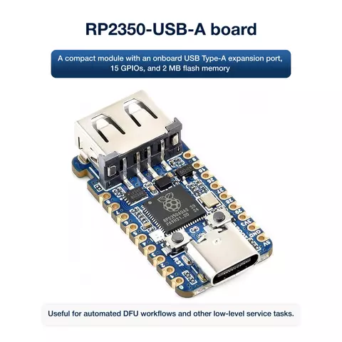 Raspberry RP2350-USB-A – Raspberry RP2350 Dual-Core, Dual-Socket Processor [2]