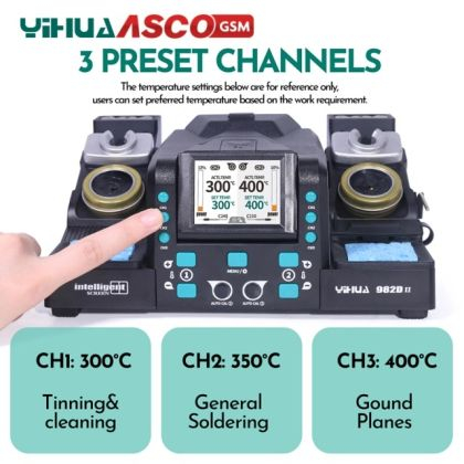 Stație de Lipit Profesională YIHUA 982D-II – 2 în 1 cu Brațe C210 și C245 [9]