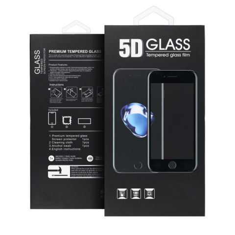 Sticlă Securizată 5D Full Glue Tempered Glass pentru Samsung Galaxy A35 / A55 / S25 FE – Duritate 9H, Protecție Ecran, Negru [1]