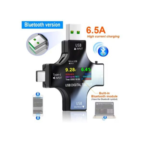 Tester USB Tip-C PD Voltmeter Digital, cu Bluetooth [1]