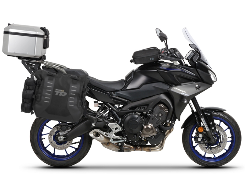 Piese moto - Set complet de genti laterale adventure SHAD TERRA TR40 si topcase din aluminiu SHAD TERRA 55L, incluzand kitul de montaj SHAD YAMAHA MT-09 Tracer / Tracer 900