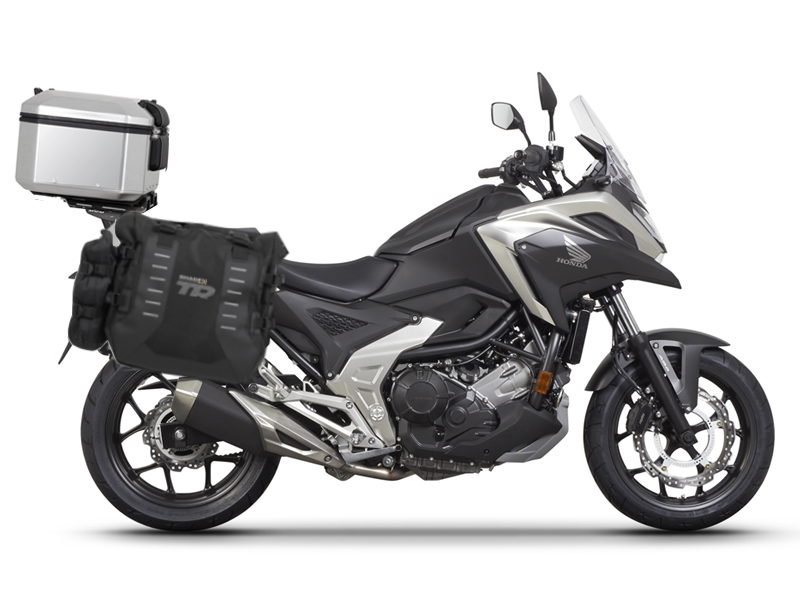 Piese moto - Set complet de genti laterale adventure SHAD TERRA TR40 si topcase din aluminiu SHAD TERRA 55L, incluzand kitul de montaj SHAD HONDA NX 750 X 2021-