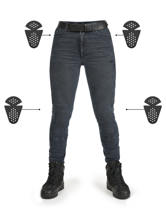 Blugi dama Pando Kaya Graphite, Slim Fit [4]