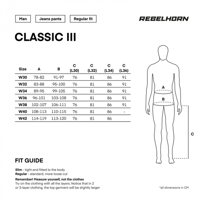 Blugi Rebelhorn Classic III, Skinny fit, Negru - lichidare stoc! [3]