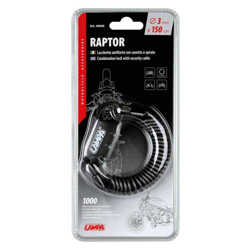 Cablu de siguranta cu lacat Lampa Raptor [2]