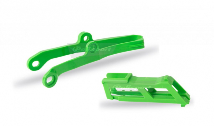 Chain guide / slider kit POLISPORT green 05 [1]