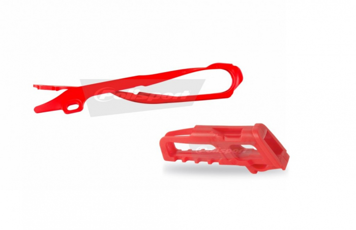 Chain guide / slider kit POLISPORT red CR 04 [1]