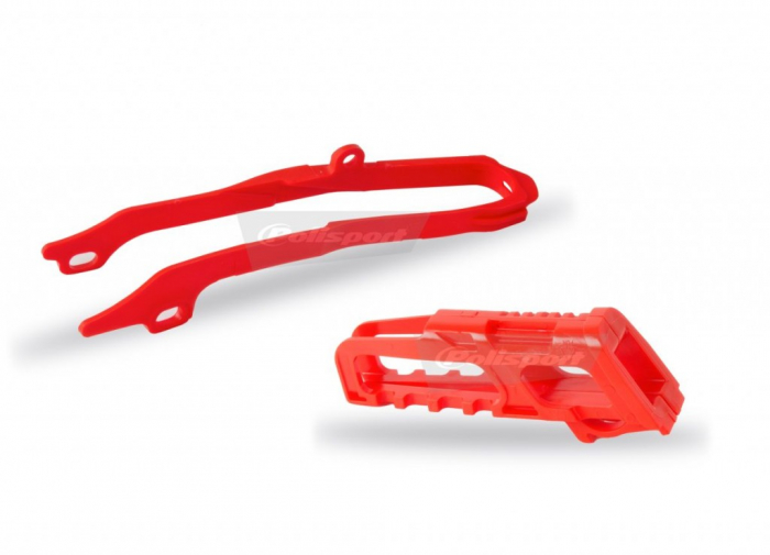 Chain guide / slider kit POLISPORT red CR 04 [1]