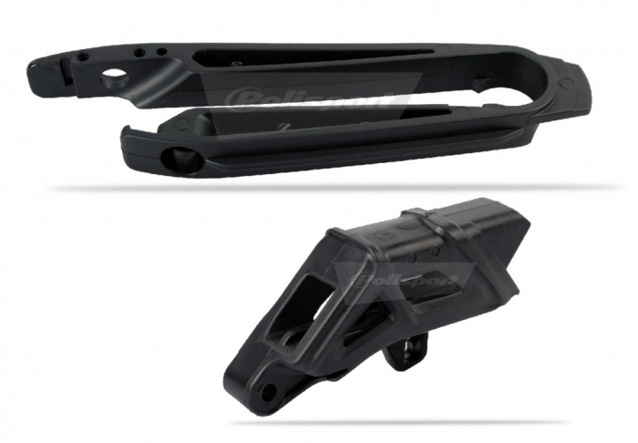 Chain guide / slider / sliding piece kit POLISPORT Negru [1]