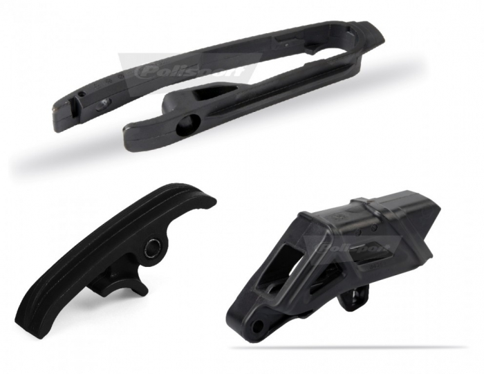 Chain guide / slider / sliding piece kit POLISPORT Negru [1]