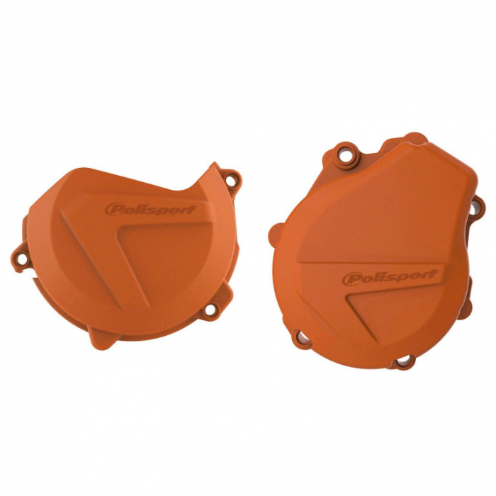 Clutch and ignition cover protector kit POLISPORT Portocaliu [1]