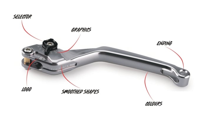 Clutch lever without adapter PUIG 4.0 4210NN foldable black/black [2]