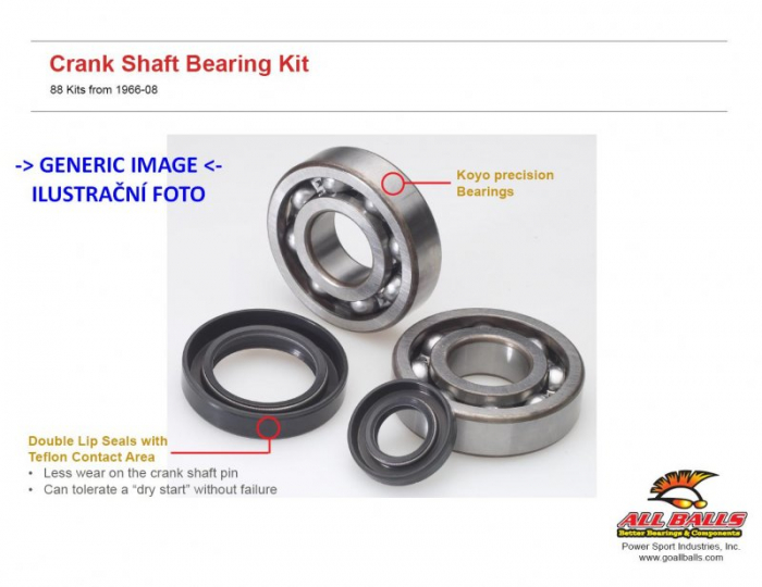 Crankshaft bearing kit All Balls Racing CB24-2044 [1]