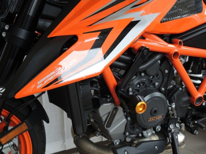 Crash protectors RDMOTO KTM13N Alb with black caps [6]