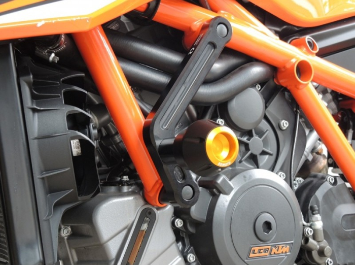 Crash protectors RDMOTO KTM13N Alb with black caps [7]