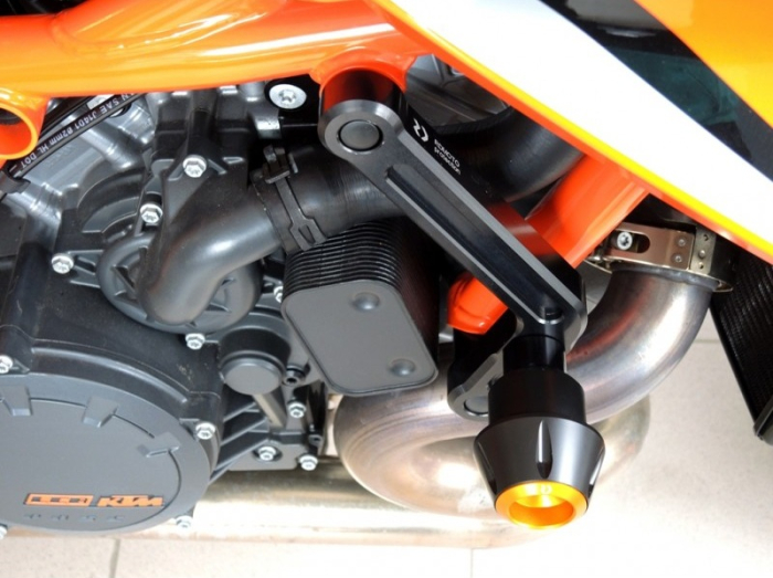 Crash protectors RDMOTO KTM13N Alb with black caps [4]