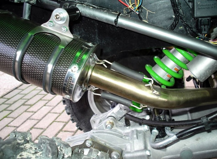 Double full exhaust system GPR DEEPTONE QUSP.140DE.DEATV Brushed Stainless steel including dual silencers and removable db killers [6]