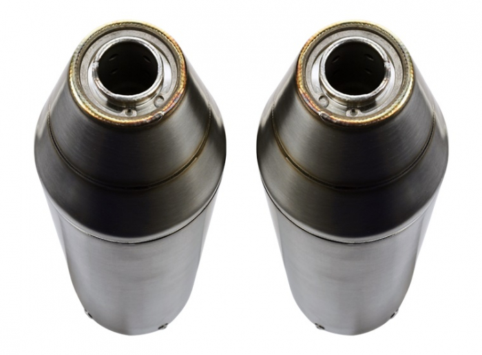 Double full exhaust system GPR DEEPTONE QUSP.140DE.DEATV Brushed Stainless steel including dual silencers and removable db killers [3]