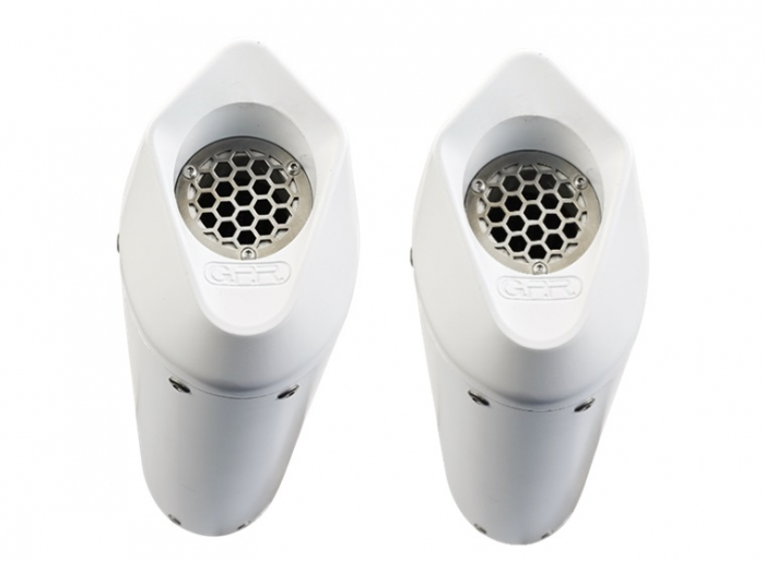 Dual bolt-on silencer GPR ALBUS KTM.11.1.ALB White glossy including removable db killers [4]