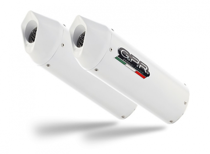 Dual bolt-on silencer GPR ALBUS KTM.11.1.ALB White glossy including removable db killers [1]