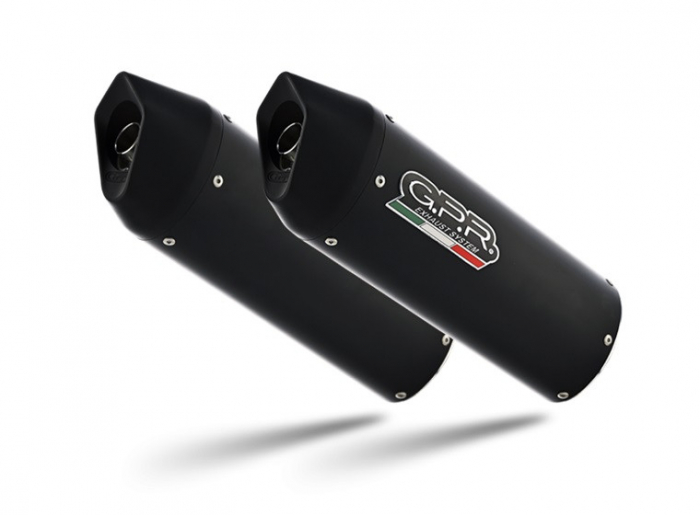Dual bolt-on silencer GPR FURORE S.43.FUNE Matte Black including removable db killers [1]