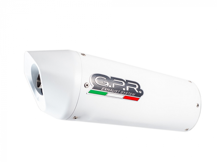 Dual slip-on exhaust GPR ALBUS S.158.ALB White glossy including removable db killers and link pipes [1]
