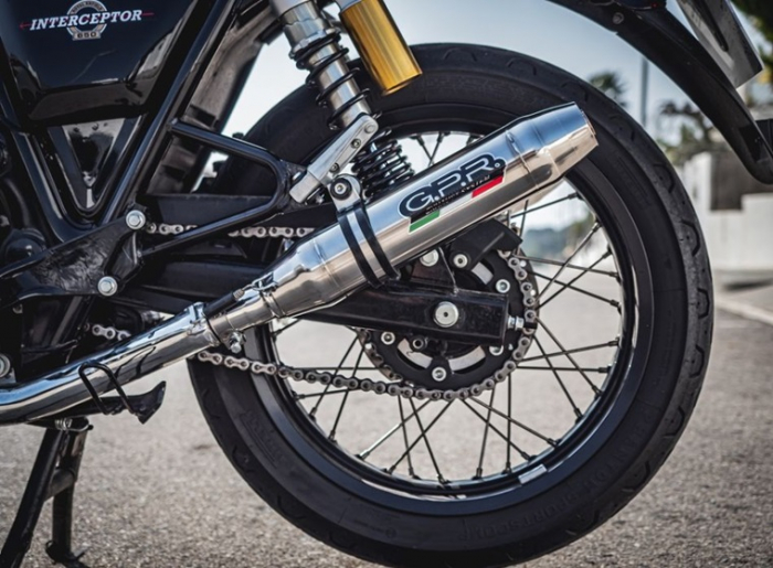 Dual slip-on exhaust GPR DEEPTONE S.158.DE Brushed Stainless steel including removable db killers and link pipes [6]