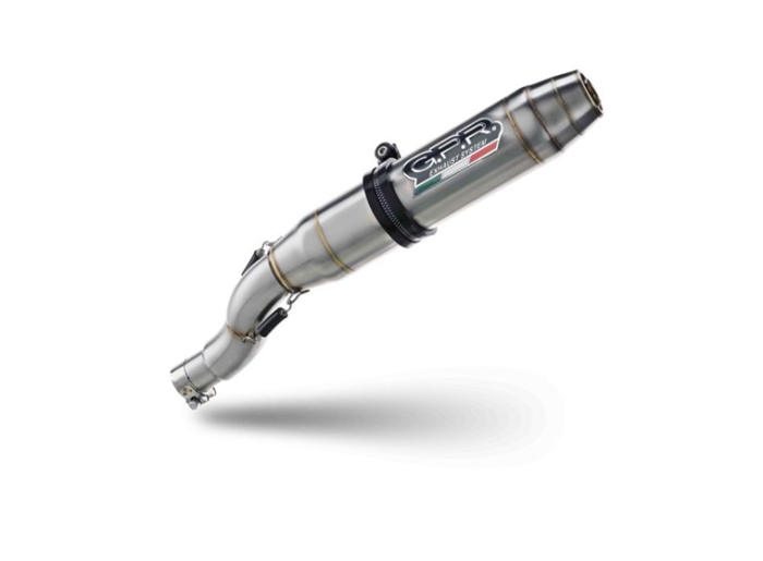 Dual slip-on exhaust GPR DEEPTONE INOX T.70.DE Brushed Stainless steel including removable db killers and link pipes [4]