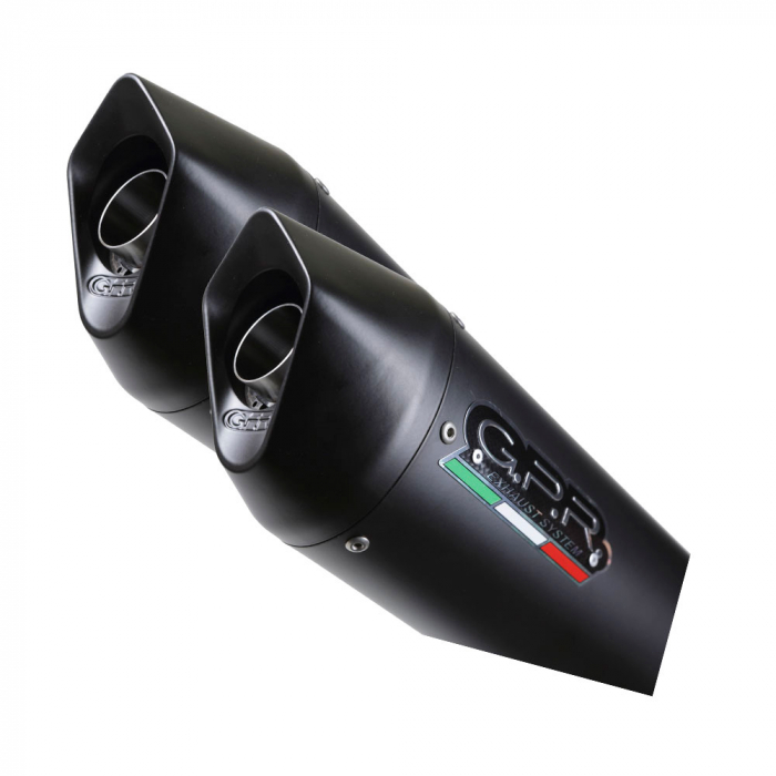 Dual slip-on exhaust GPR FURORE S.44.1.FUNE Matte Black including removable db killers and link pipes [2]