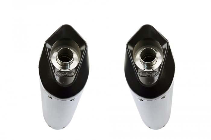 Dual slip-on exhaust GPR FURORE CAT.65.1.FUNE Matte Black including removable db killers, link pipes and catalysts [3]