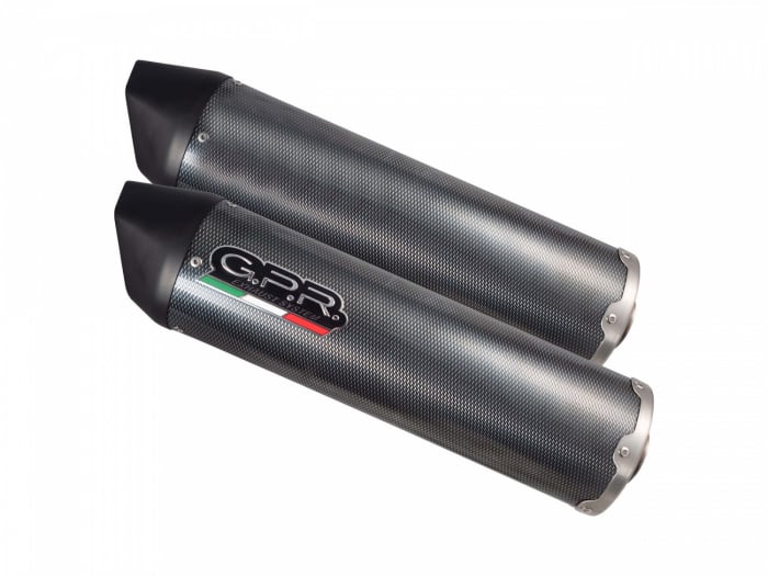 Dual slip-on exhaust GPR FURORE D.105.FUPO Matte Black including removable db killers and link pipes [1]