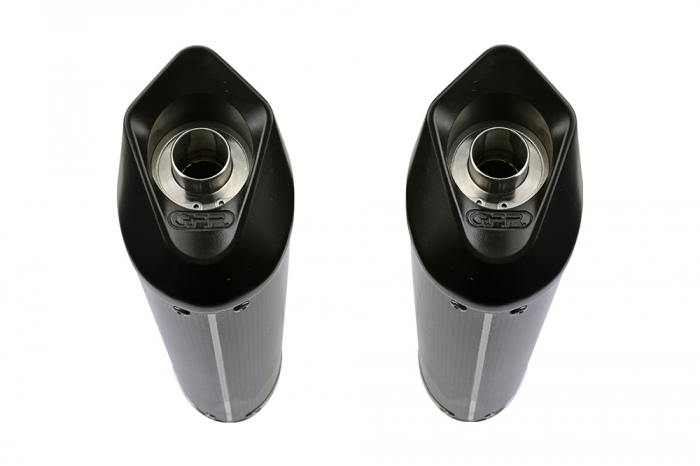 Dual slip-on exhaust GPR FURORE D.15.CAT.1.FUPO Matte Black including removable db killers, link pipes and catalysts [3]