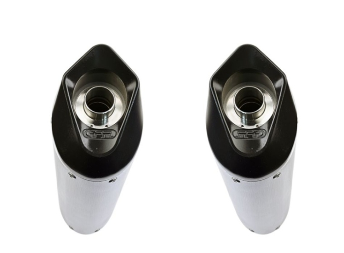 Dual slip-on exhaust GPR FURORE NERO H.49.CAT.FUNE Matte Black including removable db killers, link pipes and catalysts [3]