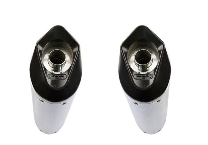 Dual slip-on exhaust GPR FURORE NERO Y.44.CAT.FUNE Matte Black including removable db killers, link pipes and catalysts [3]