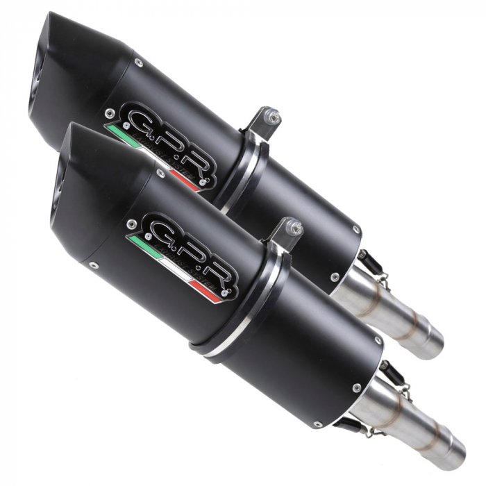 Dual slip-on exhaust GPR FURORE S.44.1.FUNE Matte Black including removable db killers and link pipes [1]
