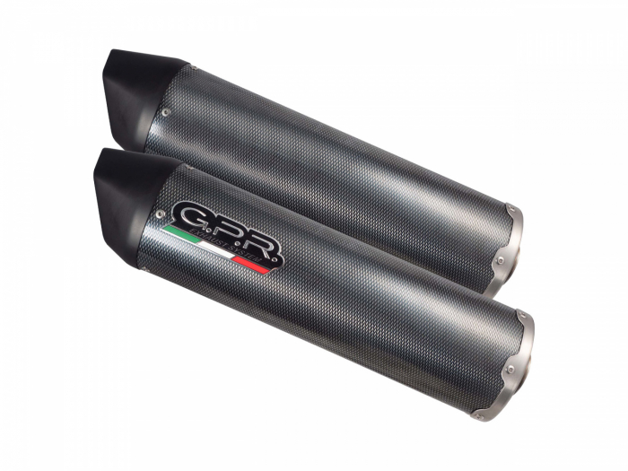 Dual slip-on exhaust GPR FURORE S.44.1.FUPO Matte Black including removable db killers and link pipes [1]