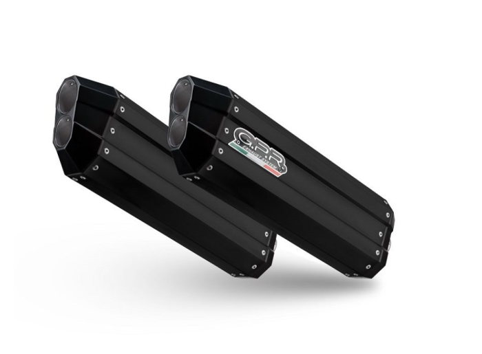 Dual slip-on exhaust GPR HYPER SONIC E5.BMW.50.HYSOBLK Matte Black including removable db killers and link pipes [1]