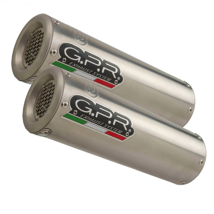 Dual slip-on exhaust GPR M3 H.48.M3.TN Brushed Titanium including removable db killers and link pipes [1]