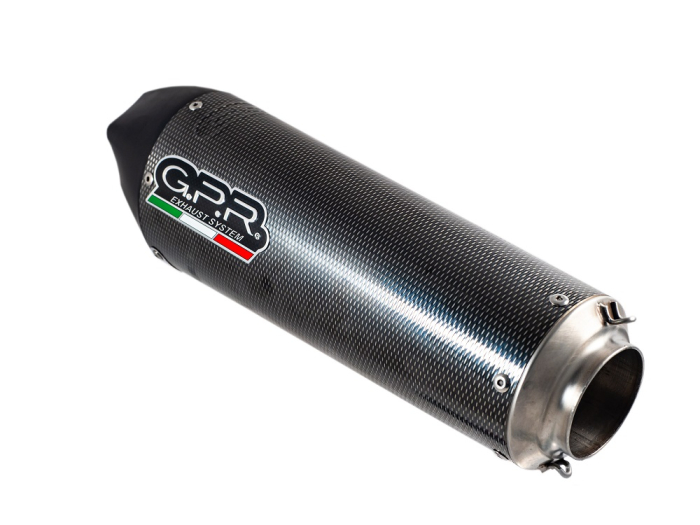 Slip-on exhaust GPR NEW GRAND PRIX EVO POPPY D.111.CAT.GPAN.PO Carbon look including removable db killer, link pipe and catalyst [8]