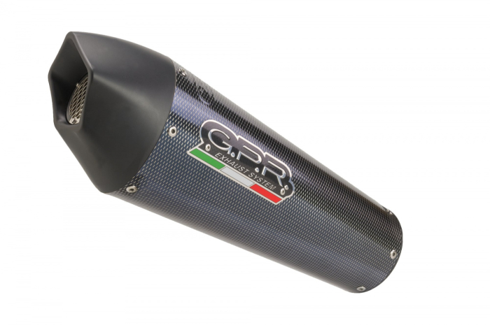 Dual slip-on exhaust GPR NEW GRAND PRIX EVO POPPY E5.BMW.50.GPAN.PO Carbon look including removable db killers and link pipes [1]