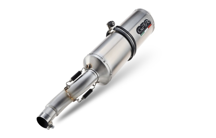 Dual slip-on exhaust GPR SATINOX D.15.3.SAT Brushed Stainless steel including removable db killers and link pipes [5]