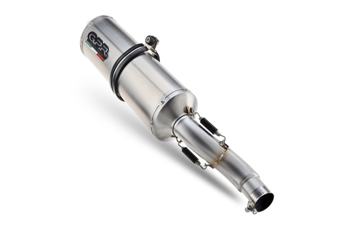 Dual slip-on exhaust GPR SATINOX K.86.CAT.SAT Brushed Stainless steel including removable db killers, link pipes and catalysts [4]
